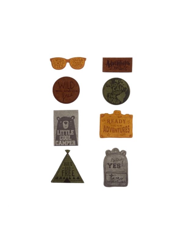 Aplikacje termoprzylepne grawerowane LECCO - Wild Adventures - 00518 - 32szt./opak.