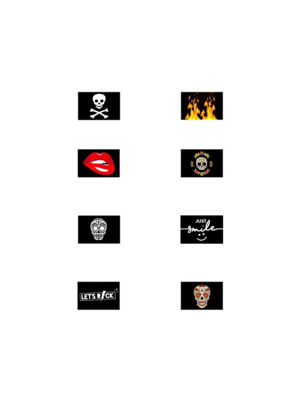 Aplikacje termoprzylepne drukowane LECCO - Skull - 06483 - 40szt./opak.