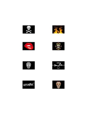 Aplikacje termoprzylepne drukowane LECCO - Skull - 06483 - 40szt./opak.