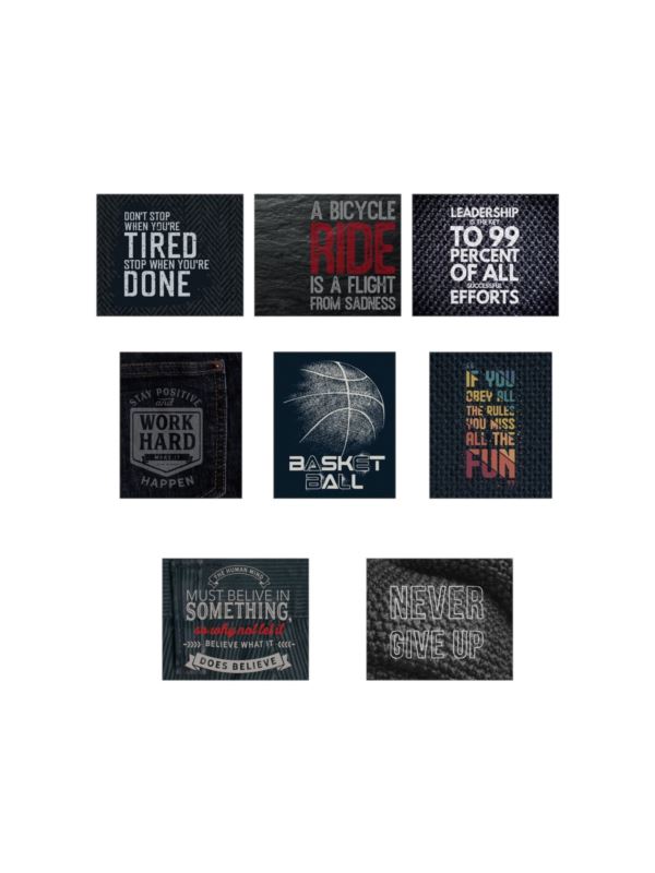 Aplikacje termoprzylepne drukowane LECCO - Sentences - 06487 - 40szt./opak.