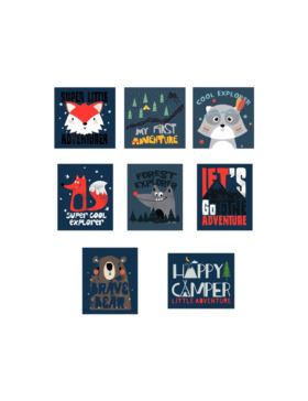 Aplikacje termoprzylepne drukowane LECCO - Adventure - 06480 - 40szt./opak.