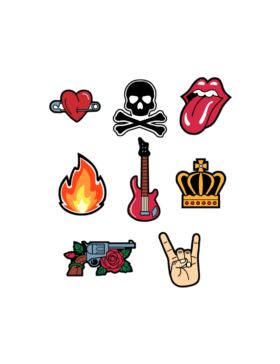 Aplikacje termoprzylepne drukowane LECCO - Rock - 06492 - 40szt./opak.