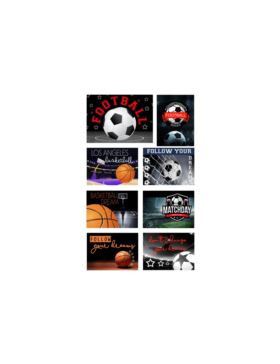 Aplikacje termoprzylepne drukowane LECCO - Sport Dream - 06475 - 40szt./opak.