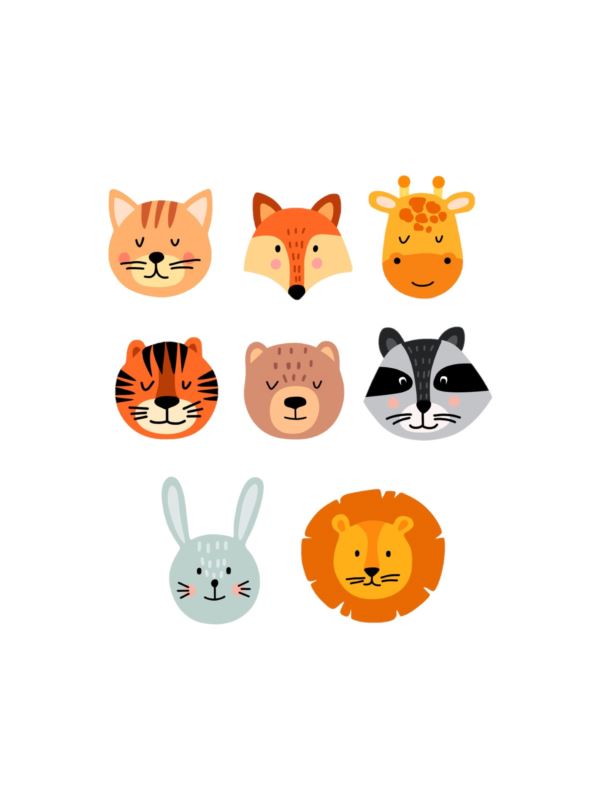 Aplikacje termoprzylepne drukowane LECCO - Wild Animals - 06493 - 40szt./opak.