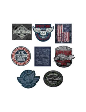 Aplikacje termoprzylepne drukowane LECCO - USA - 06494 - 40szt./opak.