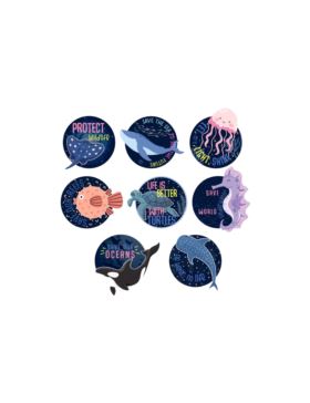 Aplikacje termoprzylepne drukowane LECCO - Oceans - 06520 - 40szt./opak.