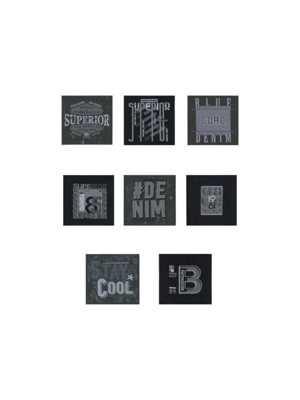 Aplikacje termoprzylepne tkane LECCO - Denim - 03358 - 32szt./opak.