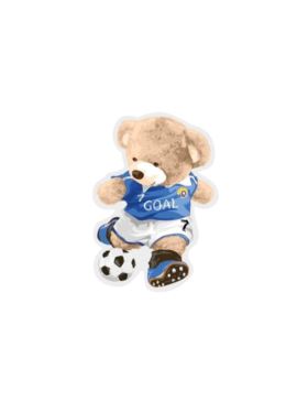 Aplikacja termoprzylepna drukowana LECCO - 18 cm - Bear Goal - 06531.005