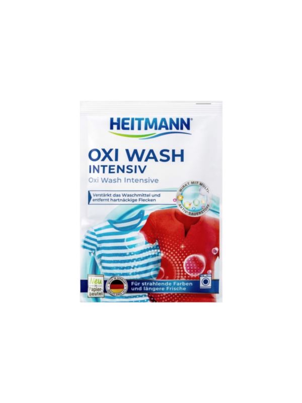 Saszetka odplamiająca do prania odzieży HEITMANN - Oxi Wash Intensiv - 3496 - 50g/szt.