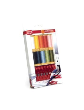 Zestaw nici bawełnianych GUTERMANN + klipsy krawieckie - 734585 - 10szt.x100mb/opak.