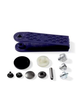 Zestaw zaciskacz + napy metalowe PRYM - Anorak - 15,00 mm - czarne - 390310 - 10szt./opak.