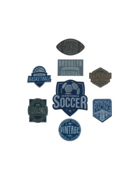 Aplikacje termoprzylepne tkane LECCO - Denim Ball - 03227 - 32szt./opak.