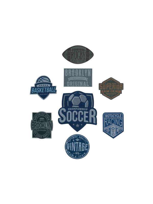 Aplikacje termoprzylepne tkane LECCO - Denim Ball - 03227 - 32szt./opak.