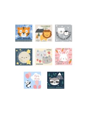 Aplikacje termoprzylepne drukowane LECCO - Sweet Animals - 06497 - 40szt./opak.