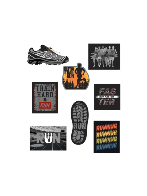 Aplikacje termoprzylepne drukowane LECCO - Running - 06522 - 40szt./opak.