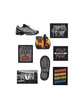 Aplikacje termoprzylepne drukowane LECCO - Running - 06522 - 40szt./opak.