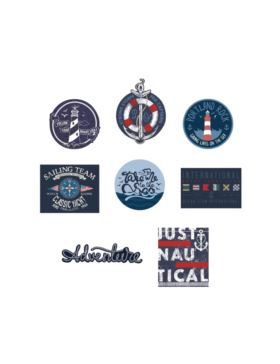 Aplikacje termoprzylepne drukowane LECCO - Sailing - 06517 - 40szt./opak.