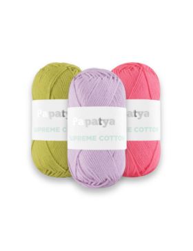 Włóczka/zestaw - Papatya - Supreme Cotton - 30 kol. x 1 motek (50g) - 1,45kg/opak.