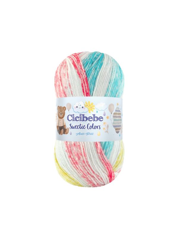 Włóczka - Papatya - Cicibebe Sweetie Colors - 0,5kg/opak.