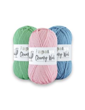 Włóczka/zestaw - Papatya - Chunky Wool - 34 kol. x 1 motek (100g) - 3,4kg/opak.