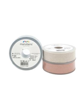 Taśma lniana MANUBENS - 50% len, 50% bawełna - 25 mm - 15mb/szt.