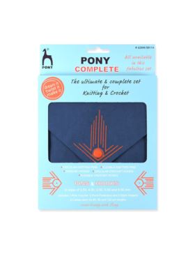 Zestaw drutów i szydełek do robótek ręcznych w etui PONY - 62444/00114