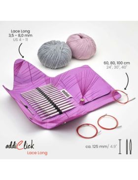 Zestaw metalowych drutów z wymiennymi żyłkami ADDI - Click Lace Long Set - 3,50-8,00 mm - 760-2