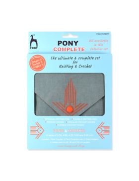 Zestaw drutów i szydełek do robótek ręcznych w etui PONY - 62444/00211