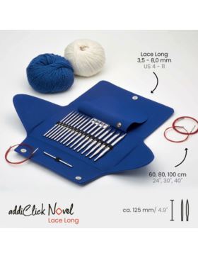 Zestaw metalowych ergonomicznych drutów z wymiennymi żyłkami ADDI - Click Novel Long Set - 3,50-8,00 mm - 740-2