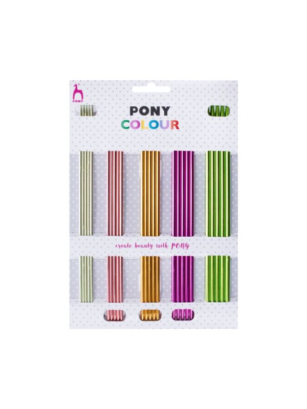 Zestaw aluminiowych drutów do skarpet PONY - Polka Dots - 2,50-4,50 mm x 20 cm - 40753