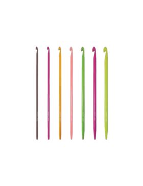 Zestaw szydełek aluminiowych z wymiennymi żyłkami PONY - 3,00-6,00 mm x 15 cm - 46703 - 7szt./opak.