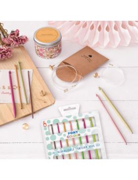 Zestaw szydełek aluminiowych z wymiennymi żyłkami PONY - 3,00-6,00 mm x 15 cm - 46703 - 7szt./opak.