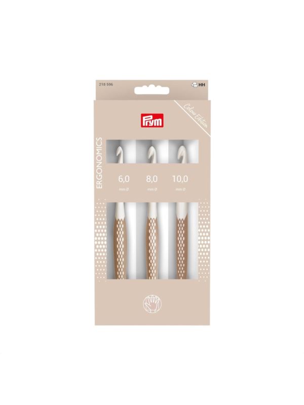 Zestaw ergonomicznych szydełek PRYM - Taupe - 6,00-10,00 mm - 218596