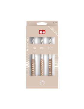 Zestaw ergonomicznych szydełek PRYM - Taupe - 6,00-10,00 mm - 218596