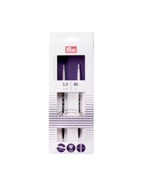 Druty na żyłce ergonomiczne PRYM - 80 cm