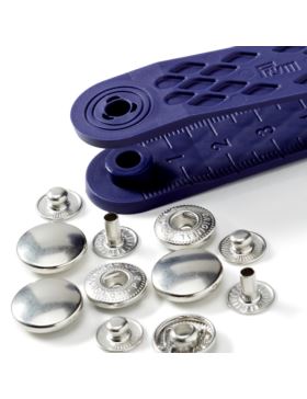 Zestaw zaciskacz + napy metalowe PRYM - Anorak - 15,00 mm - niklowane - 390301 - 10szt./opak.