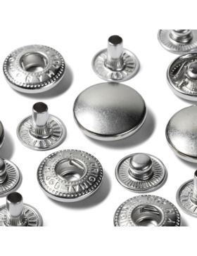 Zestaw zaciskacz + napy metalowe PRYM - Anorak - 15,00 mm - niklowane - 390301 - 10szt./opak.