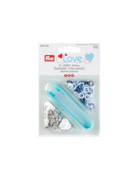 Zestaw zaciskacz + springi jersey PRYM - Love - 8 mm - 390702 - 21szt./opak.