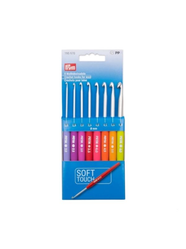 Zestaw szydełek z rączką PRYM - 2,00-6,00 mm - 195970 - 8szt./opak.