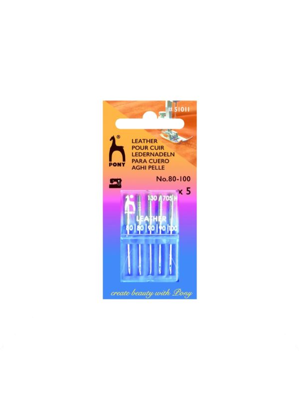 Igły do maszyn PONY - leather (skóra) - rozm.80-100 - 51011 - 5szt./opak.