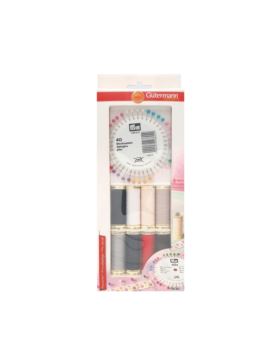 Zestaw nici uniwersalnych GUTERMANN + szpilki - 734580 - 8szt.x100mb/opak.