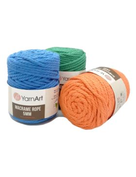 Sznurek makrama - Yarn Art. - Macrame Rope - 5 mm - ok.500g/szt.
