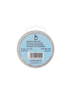 Szpilki niklowane zwykłe z gąbką PONY - 0,65x26 mm - 24104 - 25g/opak.