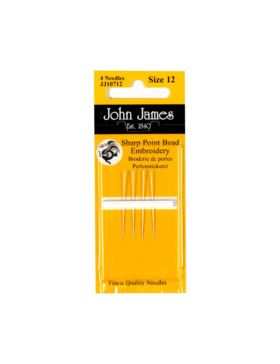 Karnet igieł do haftowania koralikami JOHN JAMES - 12 - JJ10712 - 4szt./opak.