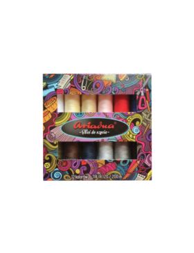 Zestaw nici ARIADNA - Talia 120 - podstawowe - 12szt.x200mb/opak.