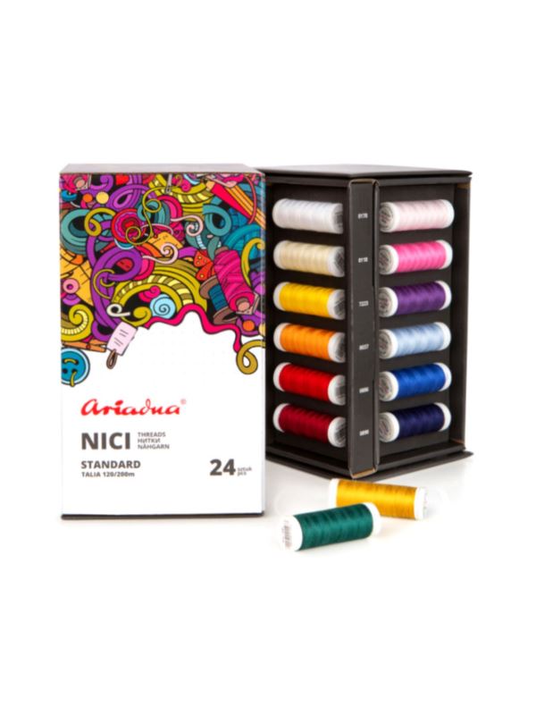 Zestaw nici ARIADNA - Talia 120 - exclusive - 24szt.x200mb/opak.
