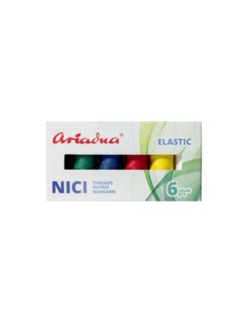 Zestaw nici elastycznych ARIADNA - Artyn Flex 120 - podstawowe - 6szt.x180mb/opak.