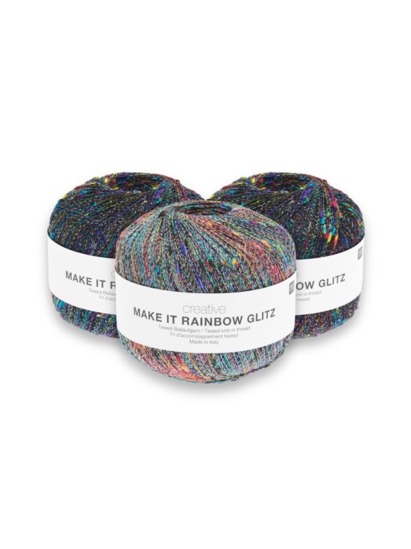 Włóczka - Rico Design - Creative Make it Rainbow Glitz - 100g/opak.