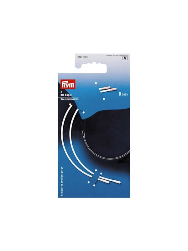 Fiszbiny do biustonoszy PRYM - B-85 - białe - 991803 - 2szt./opak.