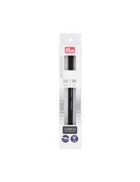 Druty do skarpet ergonomiczne PRYM - Carbon - 20 cm - 5szt./opak.